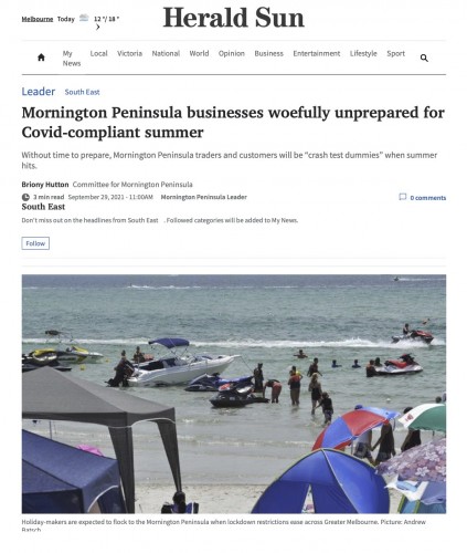 Mornington Peninsula businesses woefully unprepared for Covid-compliant summer